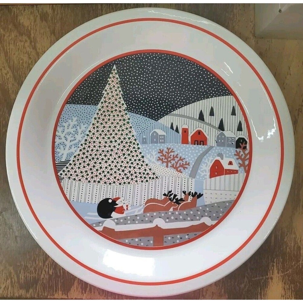 Noritake Epoch Twas the Night Before Christmas Chop Plate Platter 8100 Vintage
